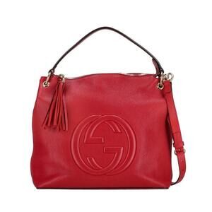 Gucci Soho Convertible Hobo bag red pebbled leather